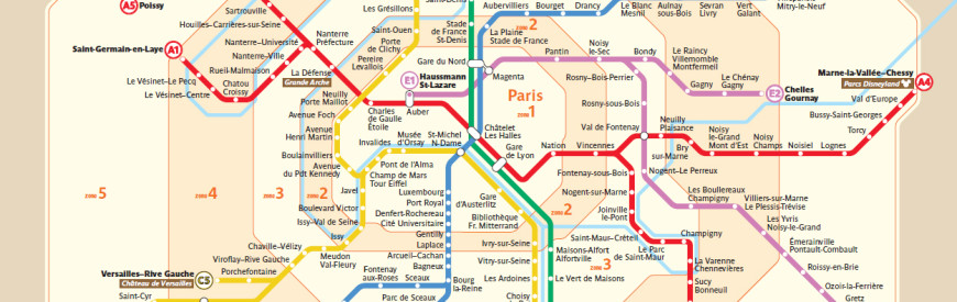 Zonas do transporte de Paris
