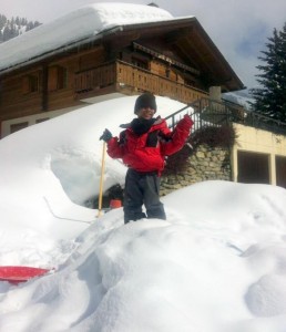 Para o Lucca a maior diversão foi a neve!