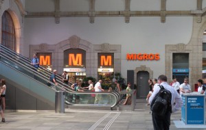 Migros na Basel Bahnhof - esse mercado salva vida de mochileiro!
