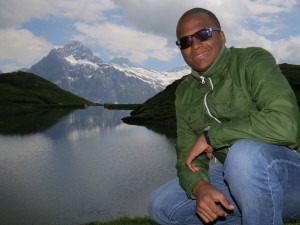 eu no Bachalpsee ou Lago Bachalp