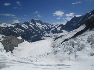 Vista da Sphinx no Jungfraujoch