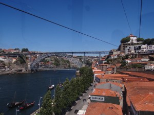 Vista da Ponte Dom Luis do alto do Teleférico de Gaia