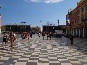 Place Masséna se preparando para receber um evento